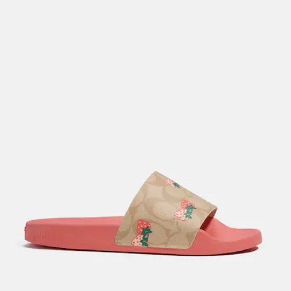 $98 *NEW* COACH Uli Sport Slide with Strawberry Print - Picture 3 of 3